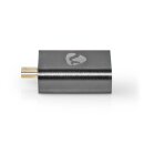 HDMI™ -Adapter | HDMI™ Micro Stecker / HDMI™ Stecker | HDMI™ Ausgang / HDMI™ Buchse | Vergoldet | Gerade | Aluminium | Gunmetal | 1 Stück | Verpackung mit Sichtfenster