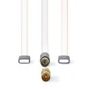 UKW Dipol Antenne Wurfantenne Koax IEC vergoldet High End Radio T Antenna