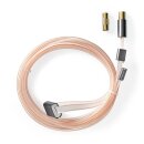 UKW Dipol Antenne Wurfantenne Koax IEC vergoldet High End Radio T Antenna