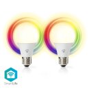2 Stück RGB LED Wlan Smart Lampe Glühbirne...