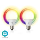 2 Stück RGB LED Wlan Smart Lampe Glühbirne für amazon Alexa E27 Wifi