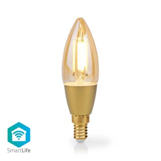 Gold Kerze Smart Wlan WiFi Filament Leuchtmittel LED Glühbirne E27 40W