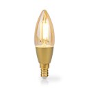 Gold Kerze Smart Wlan WiFi Filament Leuchtmittel LED Glühbirne E27 40W
