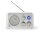 Tisch Retro Design UKW FM Radio analog weiß silber Tischradio Vintage
