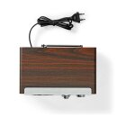Retro Design Analog UKW FM Radio Tisch Holz Design braun