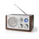 Retro Design Analog UKW FM Radio Tisch Holz Design braun