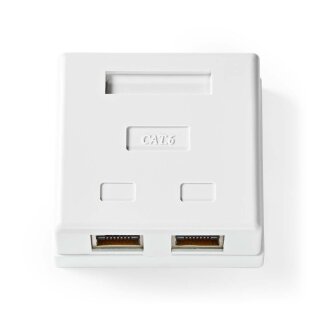 Aufputz Netzwerk-Wanddose Dose CAT6 CAT 6 STP Ethernet Gigabit Internet 2 Port AP