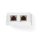 Aufputz Netzwerk-Wanddose Dose CAT6 CAT 6 STP Ethernet Gigabit Internet 2 Port AP