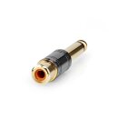 Mono-Audio-Adapter | 6.35 mm Stecker | Cinch Buchse | Vergoldet | Gerade | Metall | Metall | 1 Stück | Box