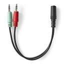 2 x Klinkenstecker - 1x Klinke Buchse adapter 3,5mm Aux...