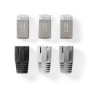 10 Stück RJ45-Stecker | Pass Through | FTP CAT6 | Vergoldet | Netzwerk Stecker für Ethernet