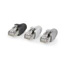 10 Stück RJ45-Stecker | Pass Through | FTP CAT6 | Vergoldet | Netzwerk Stecker für Ethernet