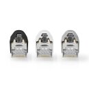 10 Stück FTP CAT7 RJ45-Stecker | Pass Through | Vergoldet | für Internet Ethernet Kabel