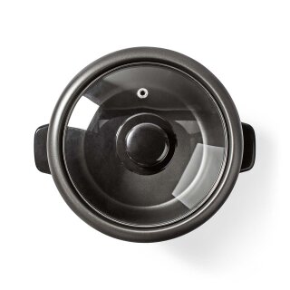 Edelstahl Premium Reiskocher schwarz silber 500W 1,5 Liter XL Topf herausnehmbar