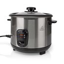 Edelstahl Premium Reiskocher schwarz silber 500W 1,5...