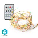 WLAN RGB Lichterkette mit Fernbedienung 5m LED Stripe Stripes WiFi Silberdraht