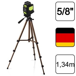 5/8 Zoll Stativ Laserstativ 1,34m Baustativ Baulaser Tripod für Bosch Dewalt etc