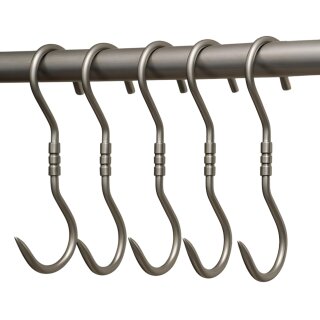 5 Stück PROFI S-Haken - 260x10mm Drehhaken Edelstahl Dreh Haken Wildhaken Zerwirk-haken Swivel Hook Fleischhaken drehbar
