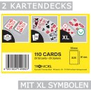2 Stück Kartenspiel Spielkarten mit großen XL...