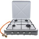 Gaskocher 4-flammig RS-3008 Campingkocher mit Deckel für Gasflasche Herd Outdoor