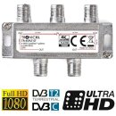 TronicXL 4fach BK Verteiler Premium TV Kabel Adapter Antennenverteiler Kabelfernsehen DVBC