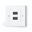 2-fach HDMI Wanddose 4K Wand Dose Buchse Einbau 3D HD TV PC