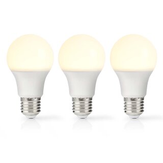 3 Stück E27 Leuchtmittel LED statt Glühbirne 8,5W ersetzt 64W warmweiss