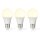 3 Stück E27 Leuchtmittel LED statt Glühbirne 8,5W ersetzt 64W warmweiss