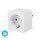 Smart Stecker Wlan Steckdose Wi-Fi | Leistungsmesser | 3680 W | Type F (CEE 7/3) | -10 - 45 °C | Android™ / IOS | Weiss
