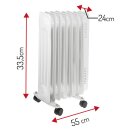 Adler Öl Radiator 7 Rippen weiß 1500W Elektroheizung Elektro Heizkörper