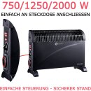 Mesko MS 7741b Konvektionsheizgerät Elektroheizung Heizung elektrisch schwarz