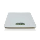 Digitale Küchenwaage digital Glas 5kg I 1g Waage Briefwaage Touch weiß