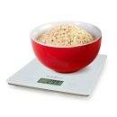 Digitale Küchenwaage digital Glas 5kg I 1g Waage Briefwaage Touch weiß