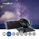 Gaming Combo Kit | 5-in-1 | Tastatur, Headset, Maus und Mauspad | Schwarz | QWERTZ | DE-Layout