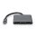 Multi Port Adapter Eingang USB-C Stecker -> Ausgang 2x HDMI Buchse Notebook Laptop Splitter