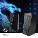 Beleuchtete Gaming Lautsprecher Pc Computer Stereo Boxen...