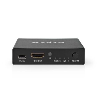 3 Eingänge 1 Ausgang HDMI Switch 8k HDCP 2.3 DTS-HD, Dolby TrueHD