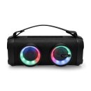 Bluetooth® Party Boombox | 5 hrs | 2.0 | 24 W | Medienwiedergabe: AUX / USB | Verknüpfbar | Tragegriff | Partylicht | Schwarz