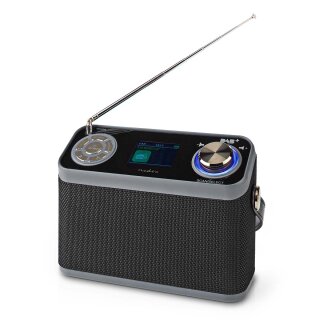 DAB+ Radio | Tisch FM Digital | 24 W | Bluetooth | Kopfhörerausgang | Wecker | integrierter Akku Display