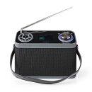 DAB+ Radio | Tisch FM Digital | 24 W | Bluetooth | Kopfhörerausgang | Wecker | integrierter Akku Display