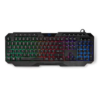 USB RGB Tastatur Gaming Pc QWERTZ mit Beleuchtung LED Gamer Keyboard