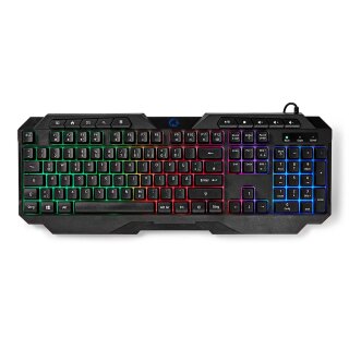 USB RGB Tastatur Gaming Pc QWERTZ mit Beleuchtung LED Gamer Keyboard