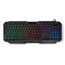 USB RGB Tastatur Gaming Pc QWERTZ mit Beleuchtung LED...