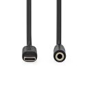 USB-C auf 3,5mm Buche Kupplung Klinke Klinkenbuchse AUX Adapter Smartphone Kopfhörer