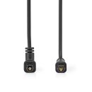 1m Optisches Audiokabel | Toslink Stecker Winkel Winkelstecker Kabel