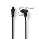 2m Optisches Audiokabel | Toslink Stecker Winkel Winkelstecker Kabel Audio