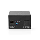 TosLink-Splitter | 2-Weg | Anschlüsse – Eingang: TosLink Buchse | Anschlüsse – Ausgang: 2x TosLink | Druckknopf | Metall | Schwarz