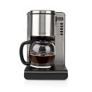 Kaffeemaschine | Filter Kaffee | 1.5 l | 12 Tassen | Warmhalten | Timer einschalten | LCD-Anzeige | Uhrfunktion | Aluminium / Schwarz