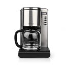 Kaffeemaschine | Filter Kaffee | 1.5 l | 12 Tassen | Warmhalten | Timer einschalten | LCD-Anzeige | Uhrfunktion | Aluminium / Schwarz