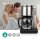 Kaffeemaschine | Filter Kaffee | 1.5 l | 12 Tassen | Warmhalten | Timer einschalten | LCD-Anzeige | Uhrfunktion | Aluminium / Schwarz
